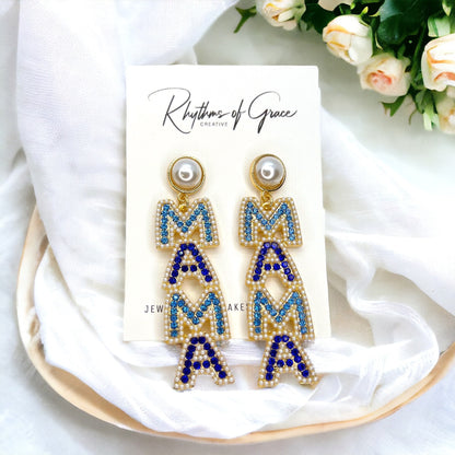 Sparkle with Pride: Rhinestone MAMA Earrings! - Rhythms of Grace Creative