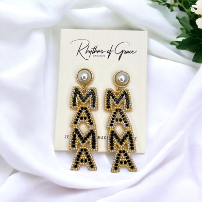 Sparkle with Pride: Rhinestone MAMA Earrings! - Rhythms of Grace Creative