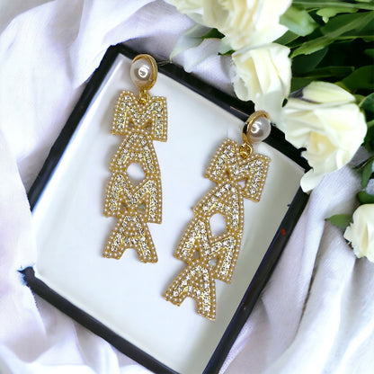 Sparkle with Pride: Rhinestone MAMA Earrings! - Rhythms of Grace Creative