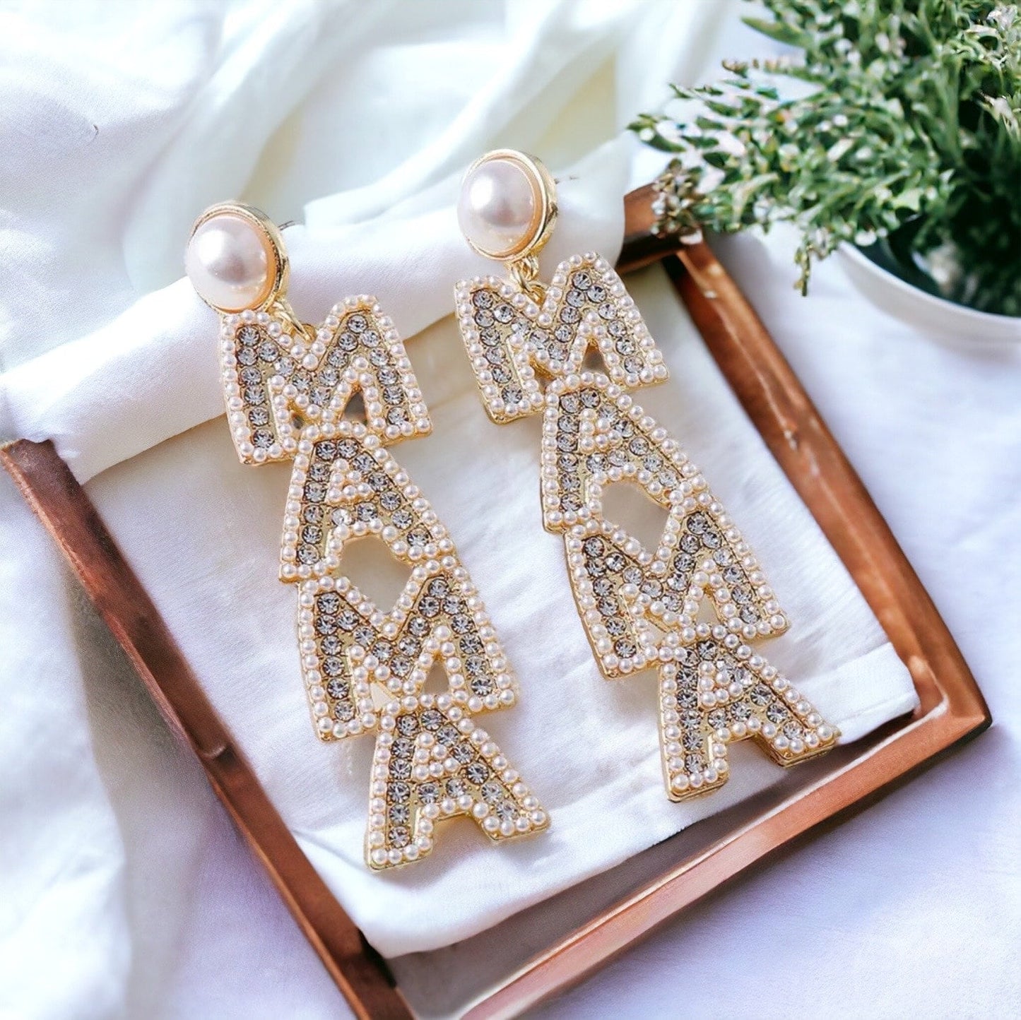 Sparkle with Pride: Rhinestone MAMA Earrings! - Rhythms of Grace Creative