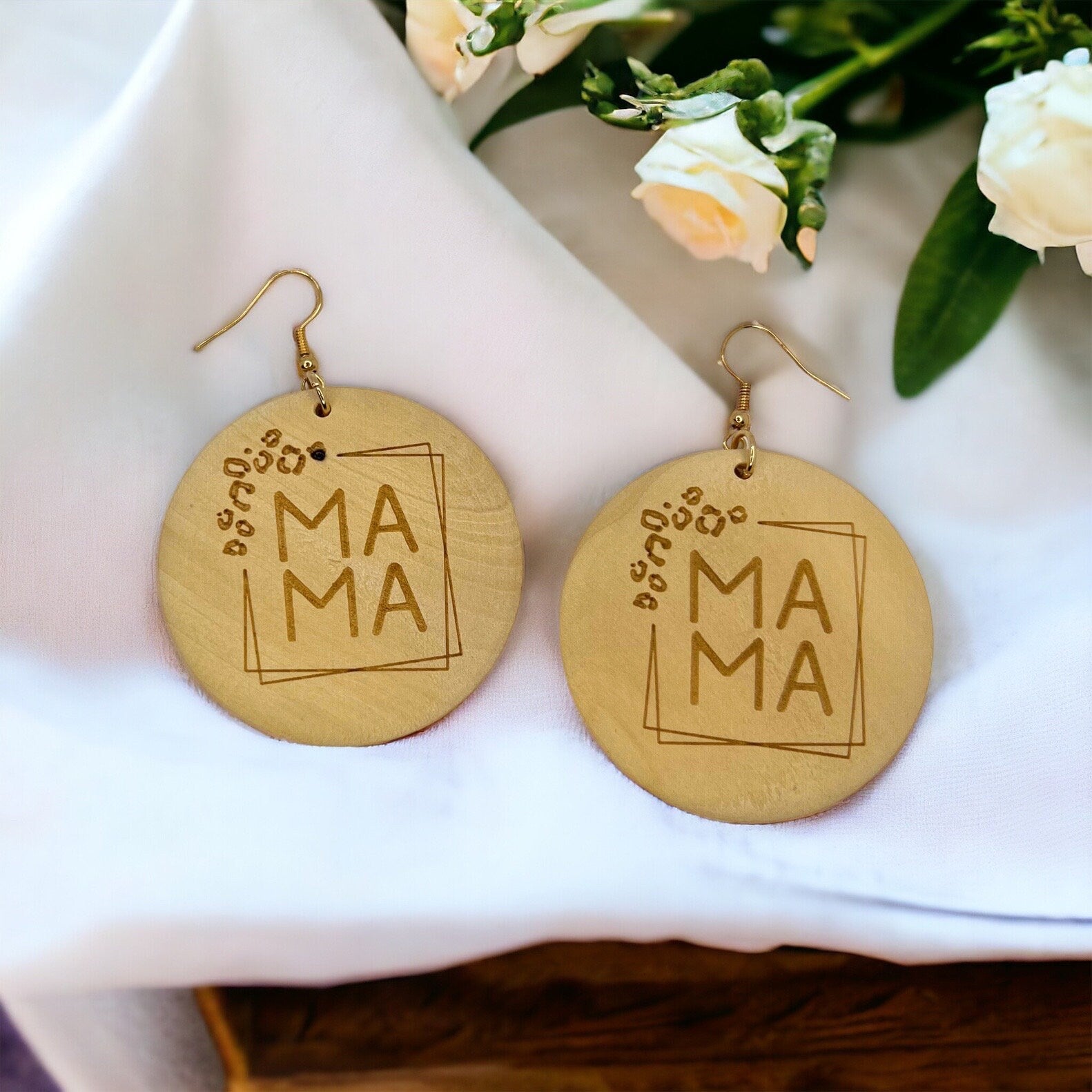 Wooden Wonders: MAMA Earrings That Make a Statement! - Rhythms of Grace Creative
