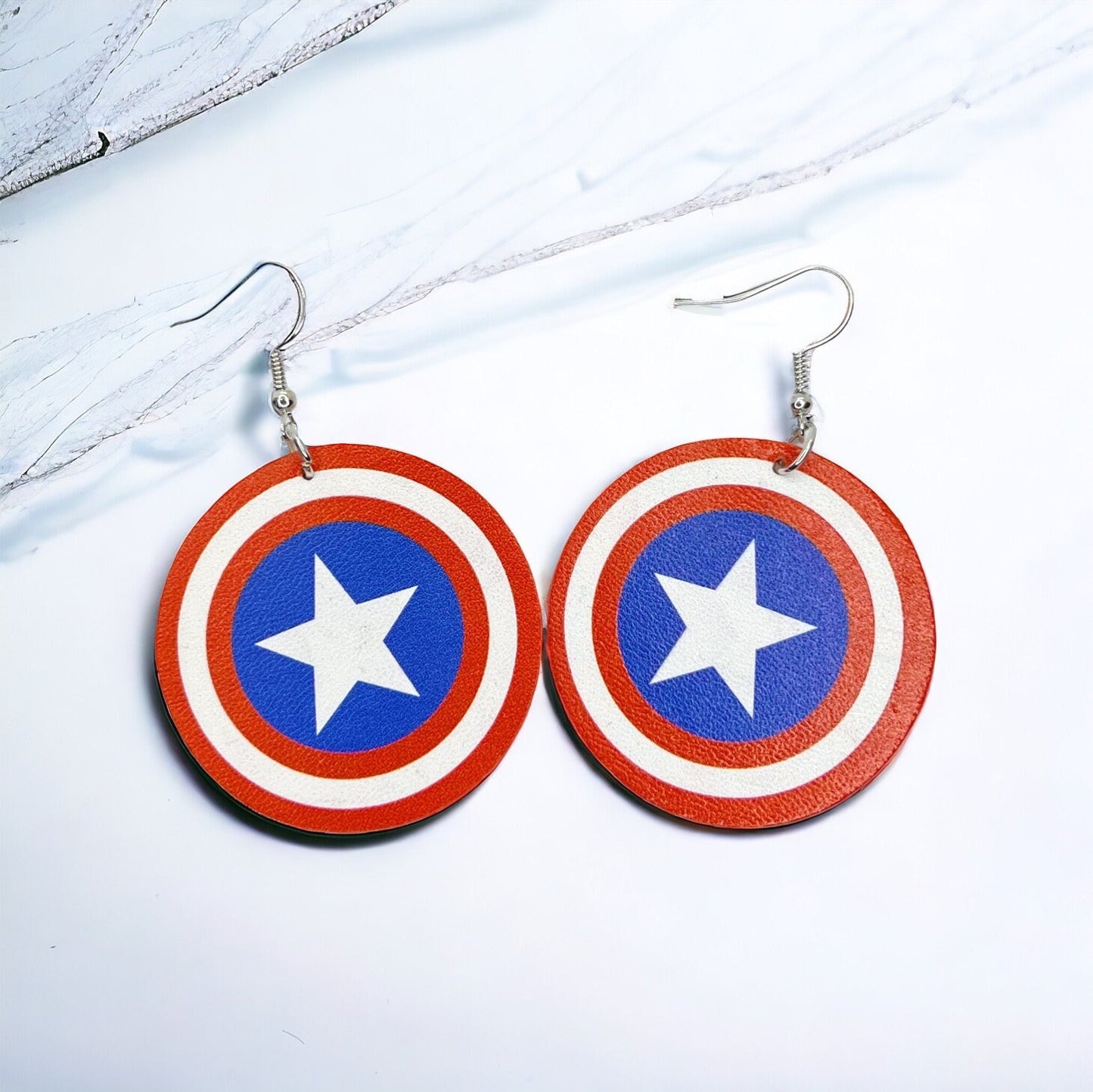 Stars and Stripes Earrings - USA Jewelry, Dangle Earrings, Handmade Earrings, Handmade Jewelry, Red White and Blue, America, Fourth of July