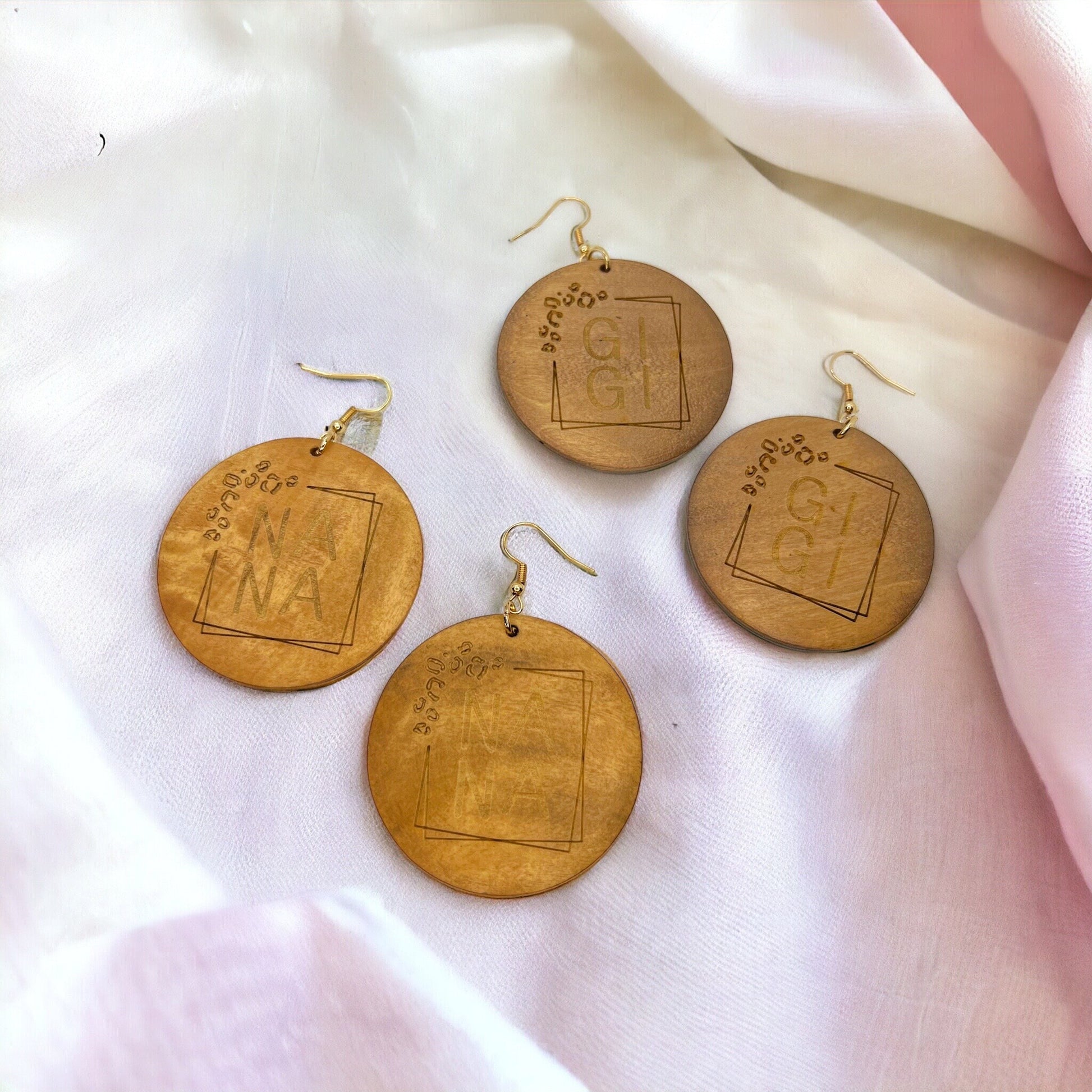Celebrate Grandma Love: Wooden Nana & GiGi Dangle Earrings! - Rhythms of Grace Creative