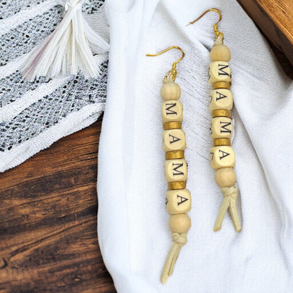 Celebrate Mama with Charming Beaded MAMA Earrings - Rhythms of Grace Creative