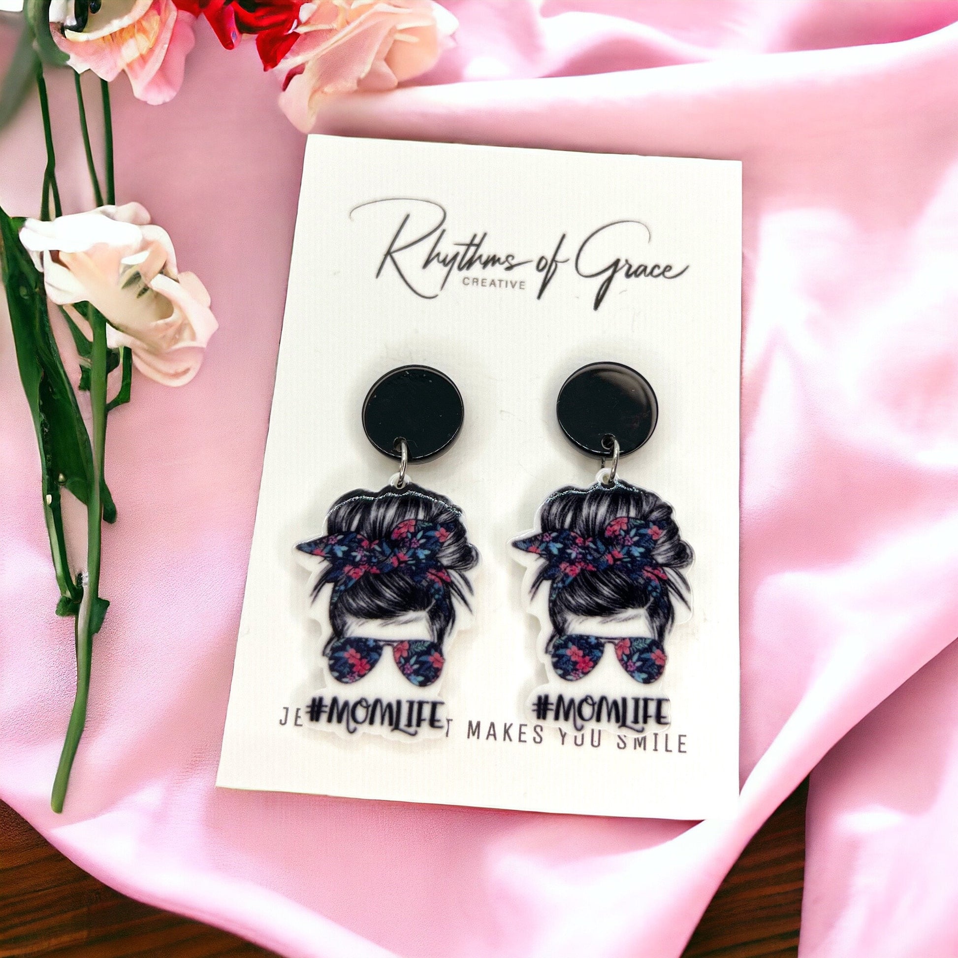 Mom Life Earrings: Celebrate the Everyday Supermom! 🌟 - Rhythms of Grace Creative