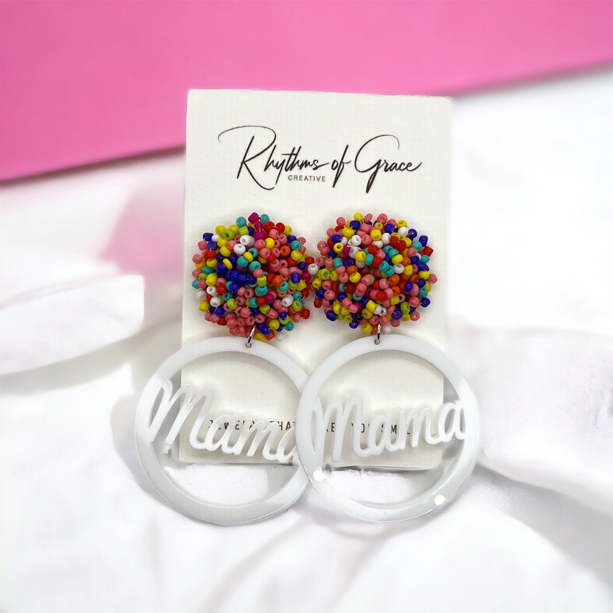 Beaded MAMA Earrings: A Celebration of Motherhood! ❤️ - Rhythms of Grace Creative