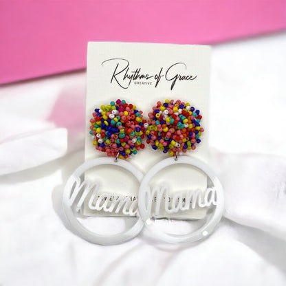 Beaded MAMA Earrings: A Celebration of Motherhood! ❤️ - Rhythms of Grace Creative