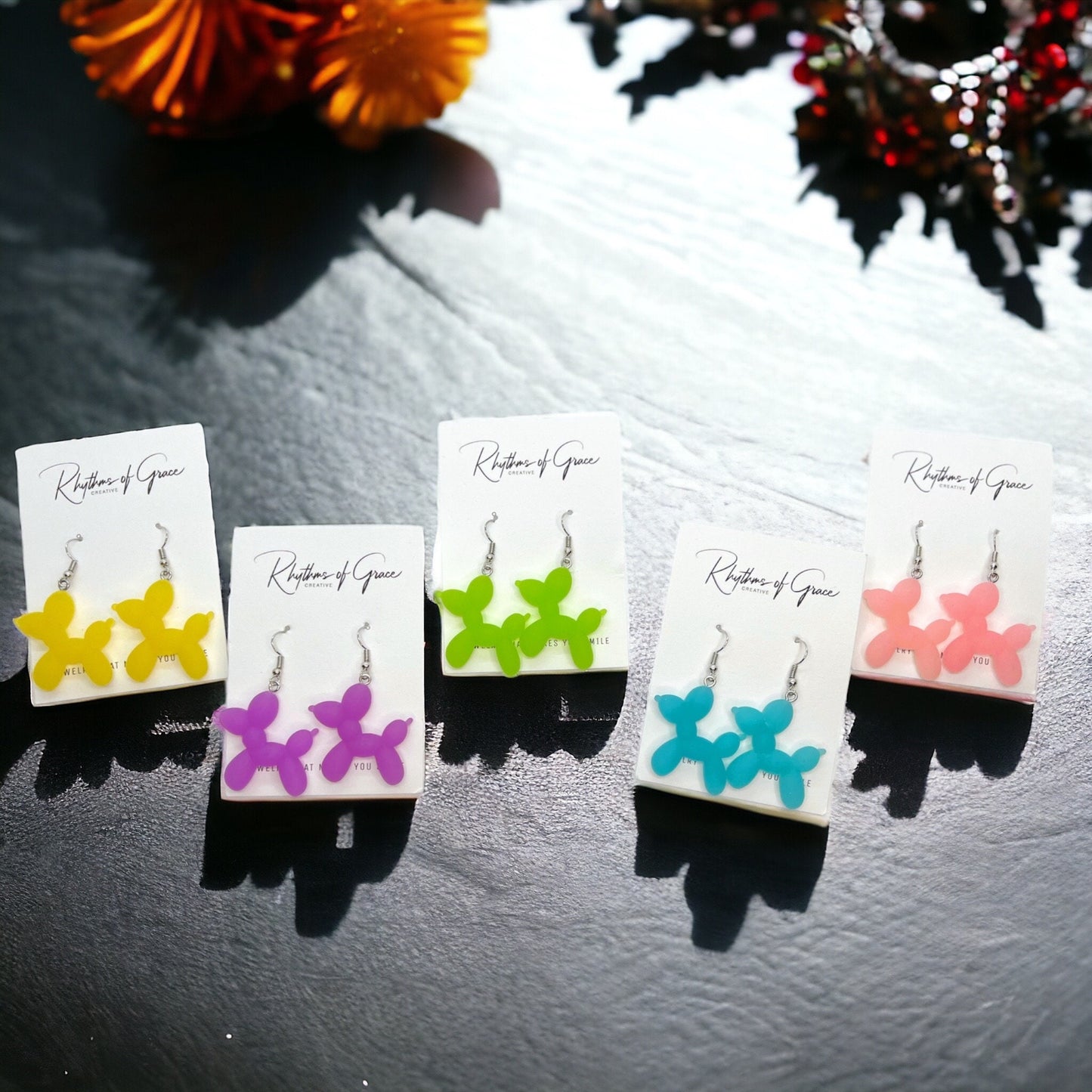 Celebrate in Style: Vibrant Bead Dog Earrings for Mardi Gras Fun! - Rhythms of Grace Creative