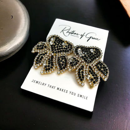 Sparkle Like You Mean It – Oversized Rhinestone Paw Print Earrings for Animal Lovers! 🐾 - Rhythms of Grace Creative
