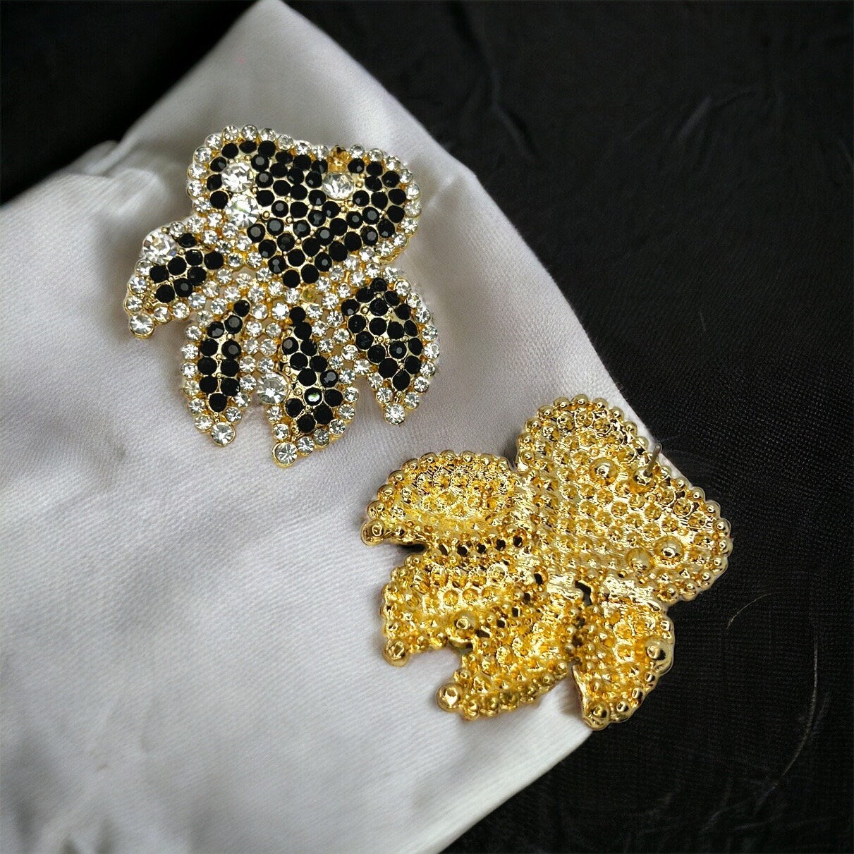 Sparkle Like You Mean It – Oversized Rhinestone Paw Print Earrings for Animal Lovers! 🐾 - Rhythms of Grace Creative