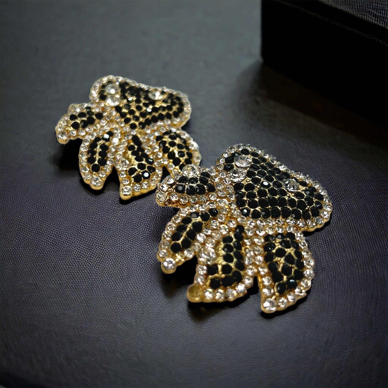 Sparkle Like You Mean It – Oversized Rhinestone Paw Print Earrings for Animal Lovers! 🐾 - Rhythms of Grace Creative