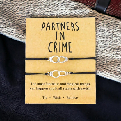 Partners in Crime Bracelet, Friendship Bracelet, Best Friend, Wish Bracelet, Sister in Law, Bestie Bracelet, Handmade Bracelet, Best Friends