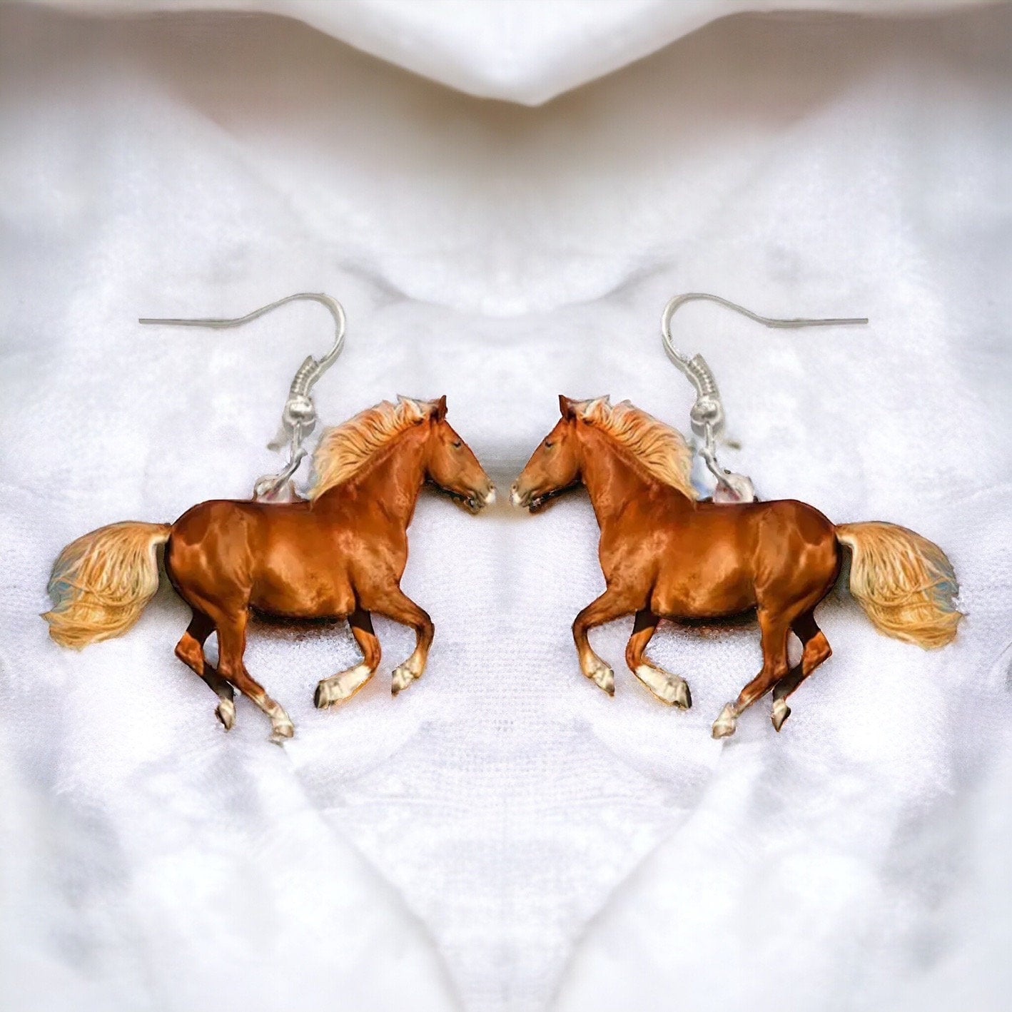 Unleash Your Inner Cowgirl with Our Handcrafted Horse Earrings! 🐴 - Rhythms of Grace Creative