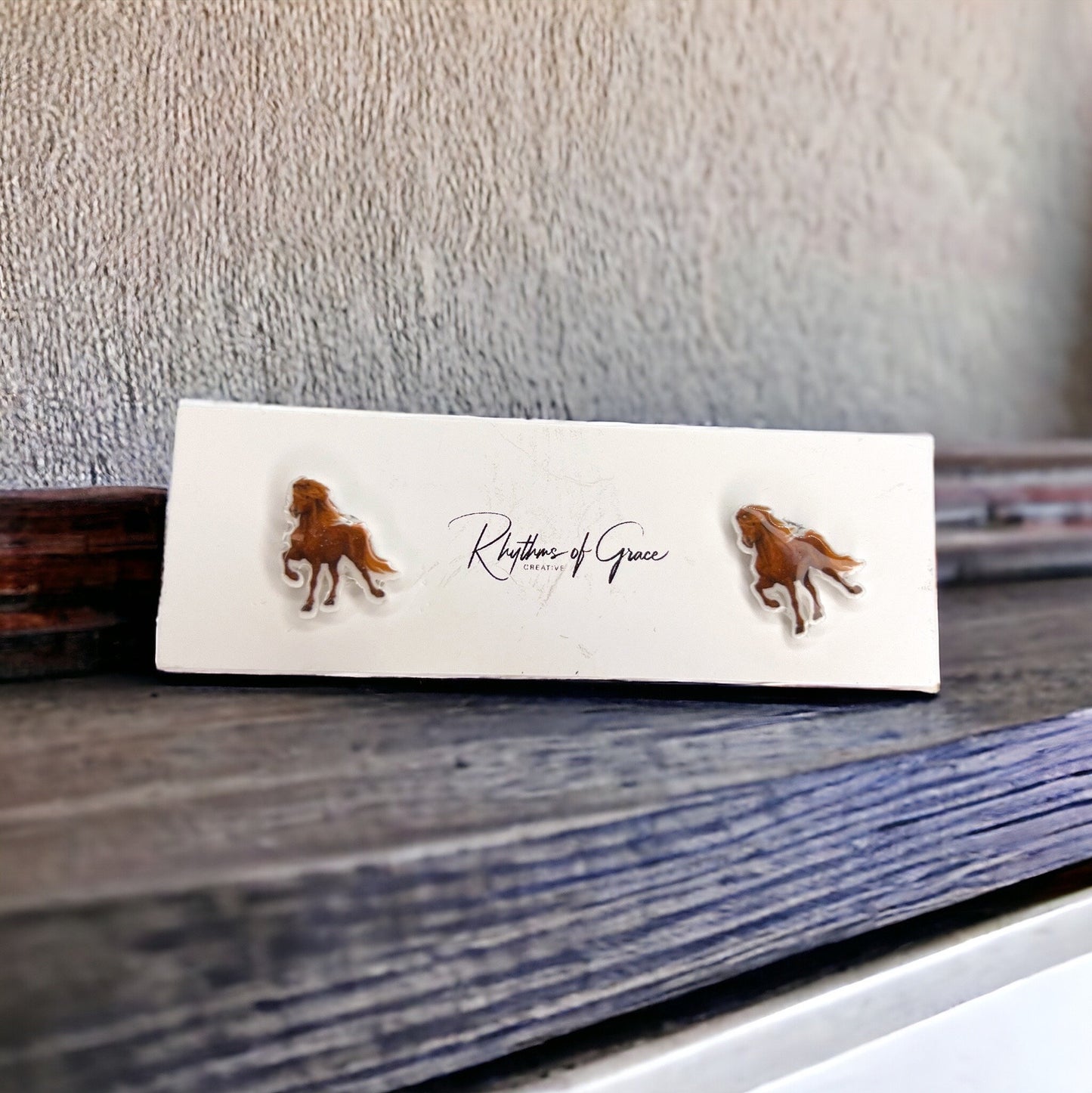 Unleash Your Inner Cowgirl with Our Handcrafted Horse Earrings! 🐴 - Rhythms of Grace Creative