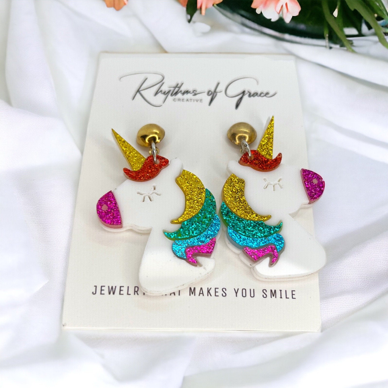 Enchanting Unicorn Earrings: A Touch of Magic Awaits! 🦄 - Rhythms of Grace Creative