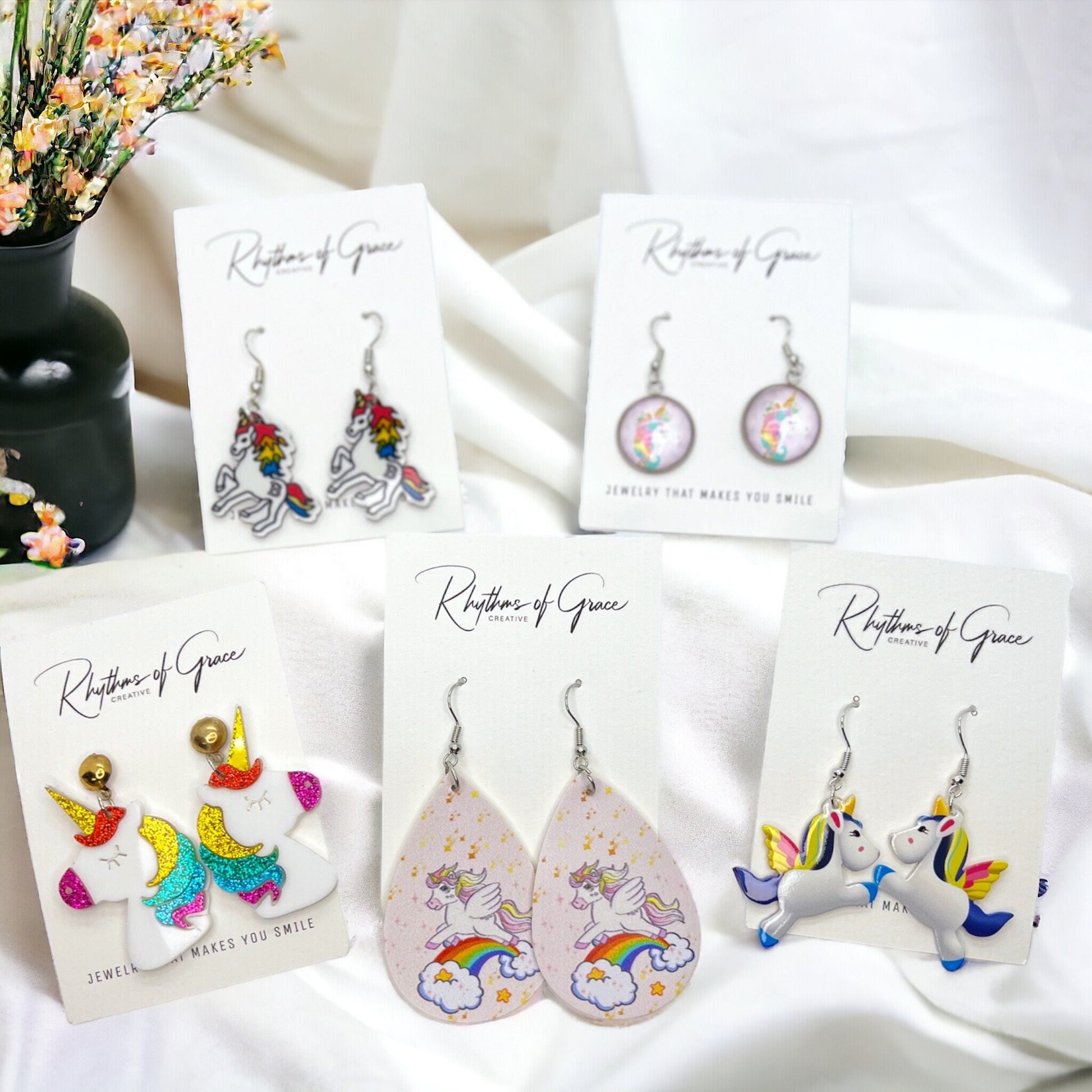 Enchanting Unicorn Earrings: A Touch of Magic Awaits! 🦄 - Rhythms of Grace Creative