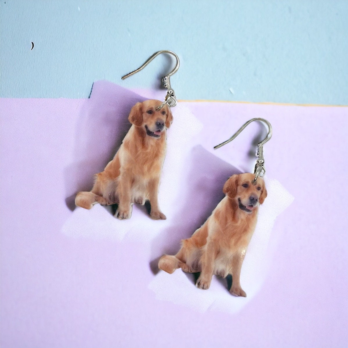 Pawsitively Adorable Golden Retriever Earrings – Wear Your Love for Dogs! 🐾✨ - Rhythms of Grace Creative