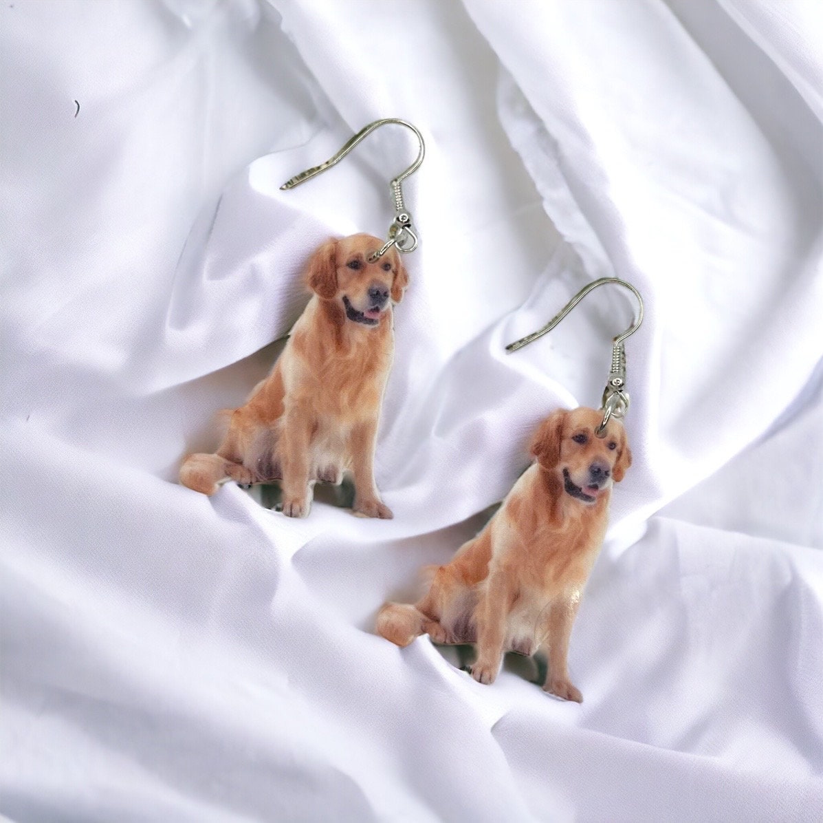Pawsitively Adorable Golden Retriever Earrings – Wear Your Love for Dogs! 🐾✨ - Rhythms of Grace Creative