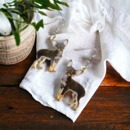 Chihuahua Earrings - Dog Earrings, Chi Mom, Dog Jewelry, Dog Mom, Chihuahua Jewelry, Dog Accessories, Puppy Earrings, Chihuahua Accessories - Rhythms of Grace Creative