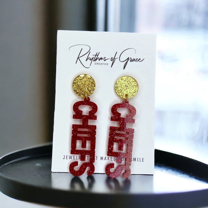 Chiefs Earrings - SuperBowl Earrings, Super Bowl Earrings, Dangle Earrings, Taylor’s Boyfriend, Football Earrings, Super Bowl LVIII, Chiefs