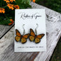 Butterfly Earrings - Easter Earrings, Handmade Earrings, Butterfly Jewelry, Butterfly Accessories, Easter Accessories, Monarch Butterfly
