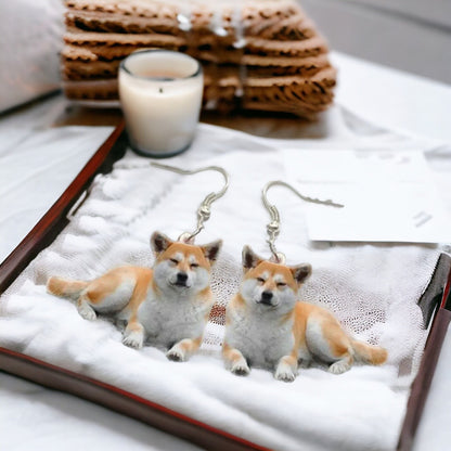 Shiba Inu Earrings - Japanese Akita, Dog Earrings, Dog Jewelry, Dog Mom, Japanese Shiba Inu, Dog Accessories, Furbaby, Shiba Inu Gift