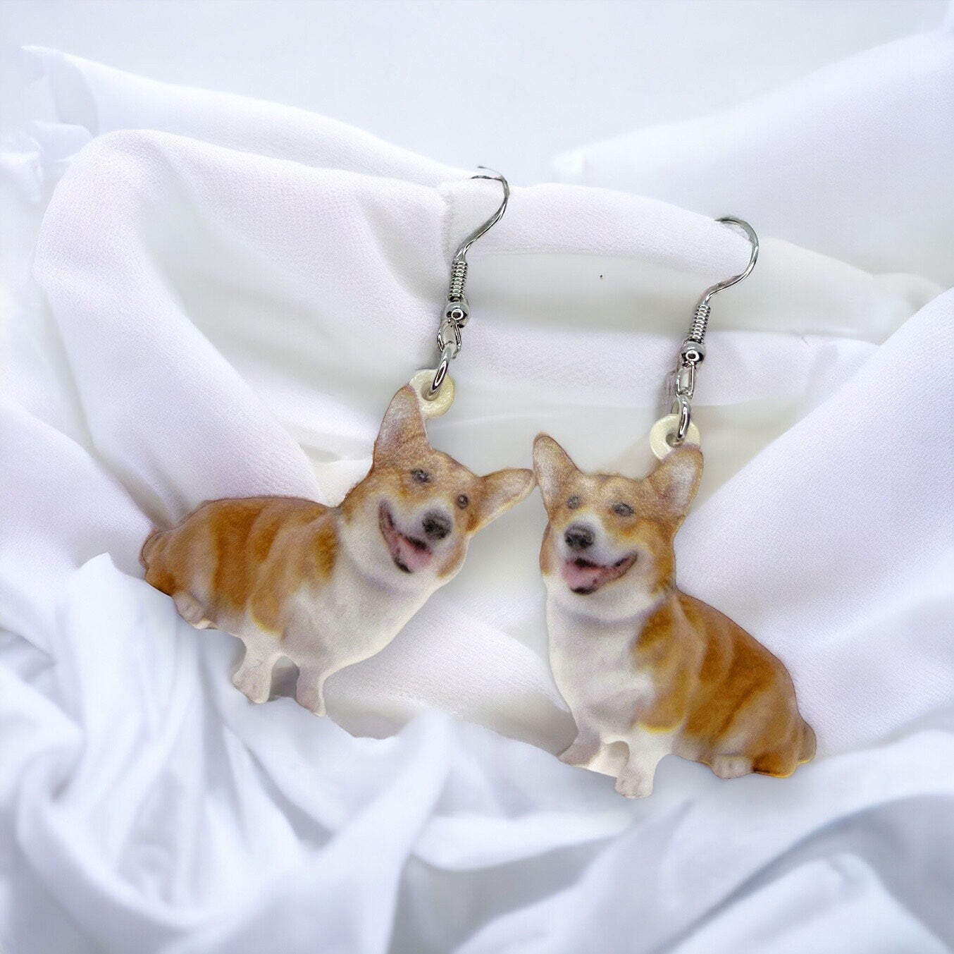 Corgi Earrings - Dog Earrings, Dog Jewelry, Dog Mom, Corgi Jewelry, Dog Accessories, Corgi Accessories, Welsh Corgi, Furbaby, Corgi Lover
