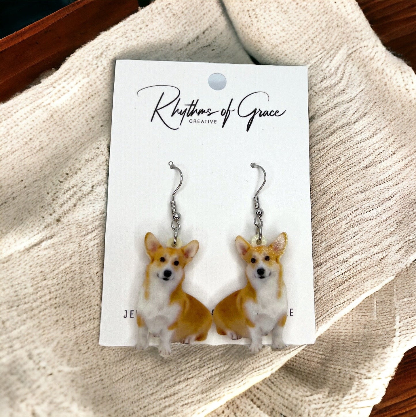 Corgi Earrings - Dog Earrings, Dog Jewelry, Dog Mom, Corgi Jewelry, Dog Accessories, Corgi Accessories, Welsh Corgi, Furbaby, Corgi Lover