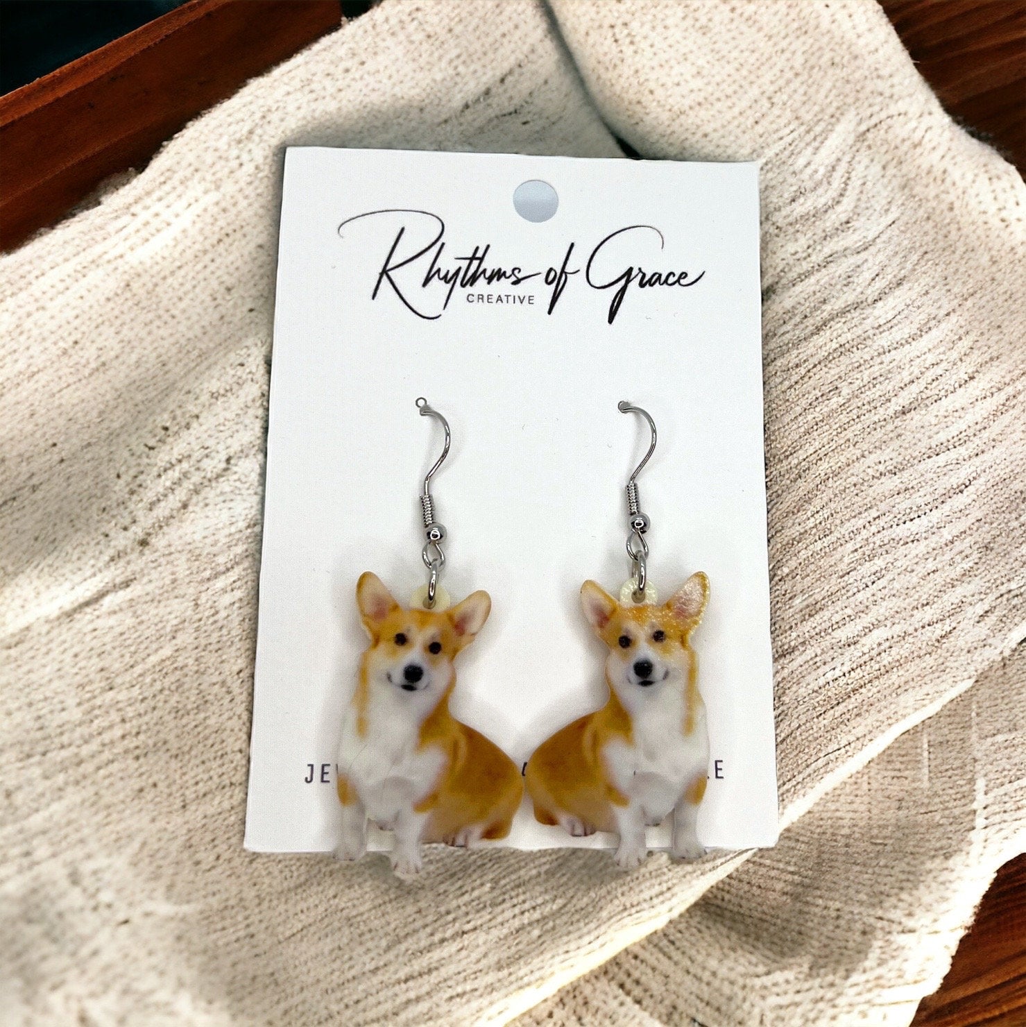 Corgi Earrings - Dog Earrings, Dog Jewelry, Dog Mom, Corgi Jewelry, Dog Accessories, Corgi Accessories, Welsh Corgi, Furbaby, Corgi Lover