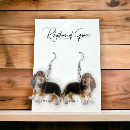 Dog Earrings, Beagle Earrings, Basset Hound, Dog Jewelry, Dog Mom, Beagle Jewelry, Dog Accessories, Basset Hound Earrings, Hound Dog