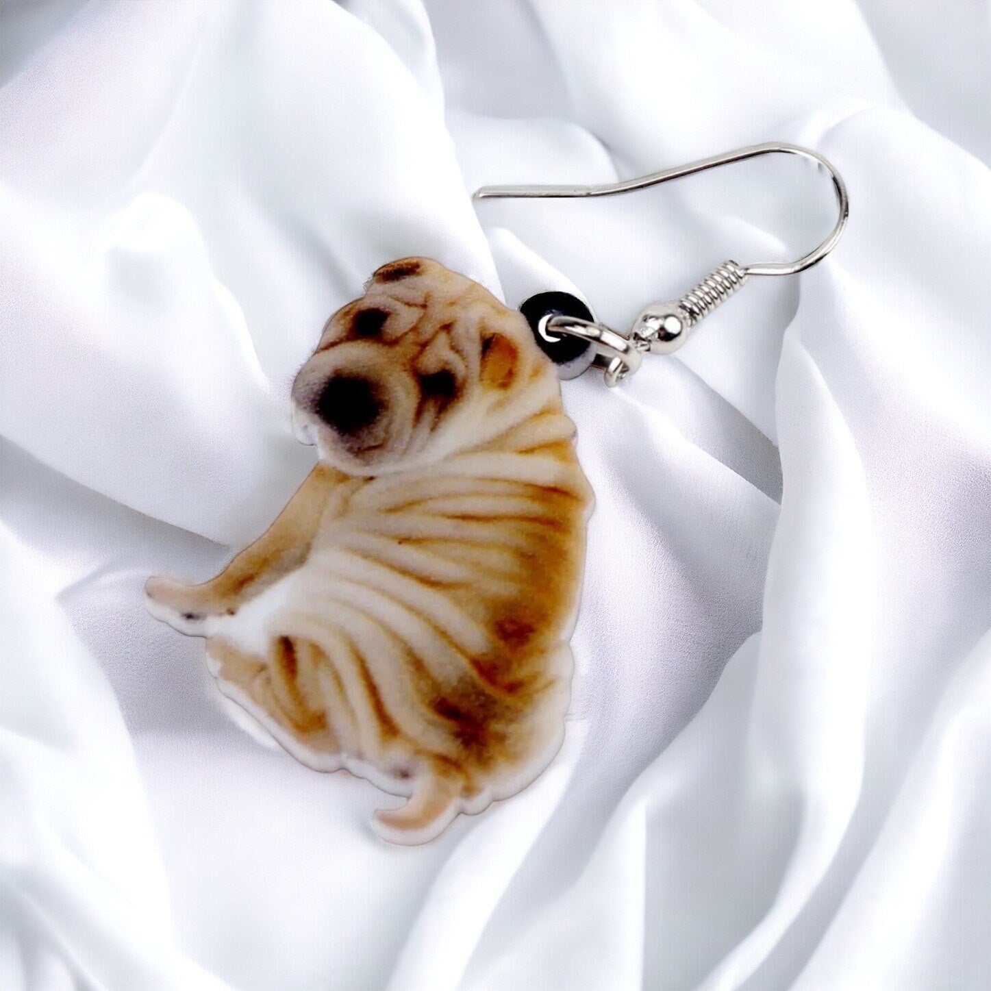 Shar Pei Earrings - Dog Earrings, Dog Jewelry, Dog Mom, Shar Pei Dog, Furbaby, Shar Pei Puppy, Wrinkled Dog, Shar Pei Gift, Chinese Dog