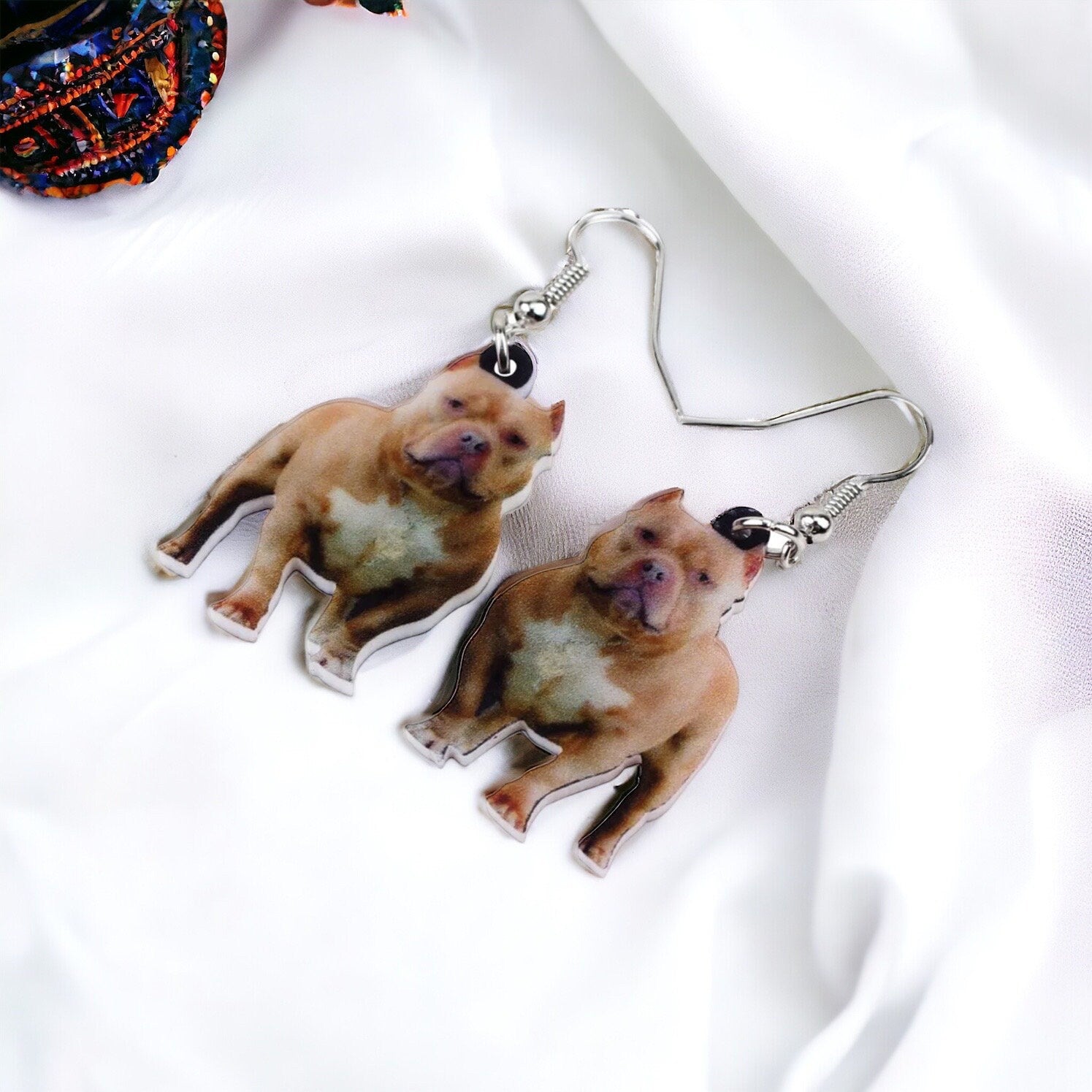 Pit Bull Earrings - American Bully, American Pit Bull Terrier, Dog Earrings, Dog Jewelry, Dog Mom, Shar Pei Dog, Furbaby, Pitty Dog