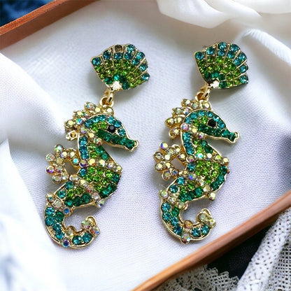 Seahorse Earrings - Seahorse Jewelry, Ocean Earrings, Seashore Earrings, Handmade Earrings, Handmade Jewelry, Animal Earrings, Ocean Animal
