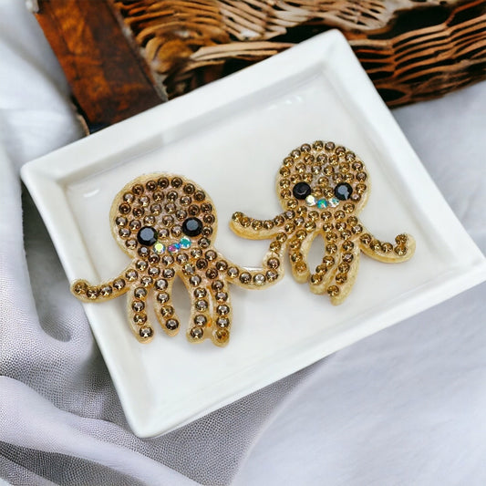Octopus Earrings - Octopus Jewelry, Ocean Earrings, Seashore Earrings, Handmade Earrings, Handmade Jewelry, Animal Earrings, Ocean Animal