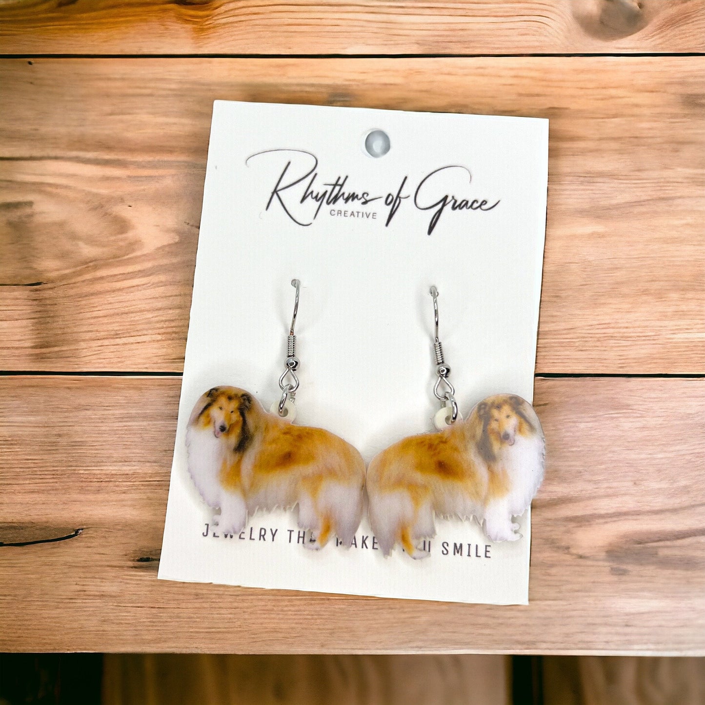 Collie Earrings - Rough Collie, Dog Earrings, Dog Jewelry, Dog Mom, Sheltie, Handmade Earrings, Collie Gift, Sheep Dog, Collie Dog, Collies