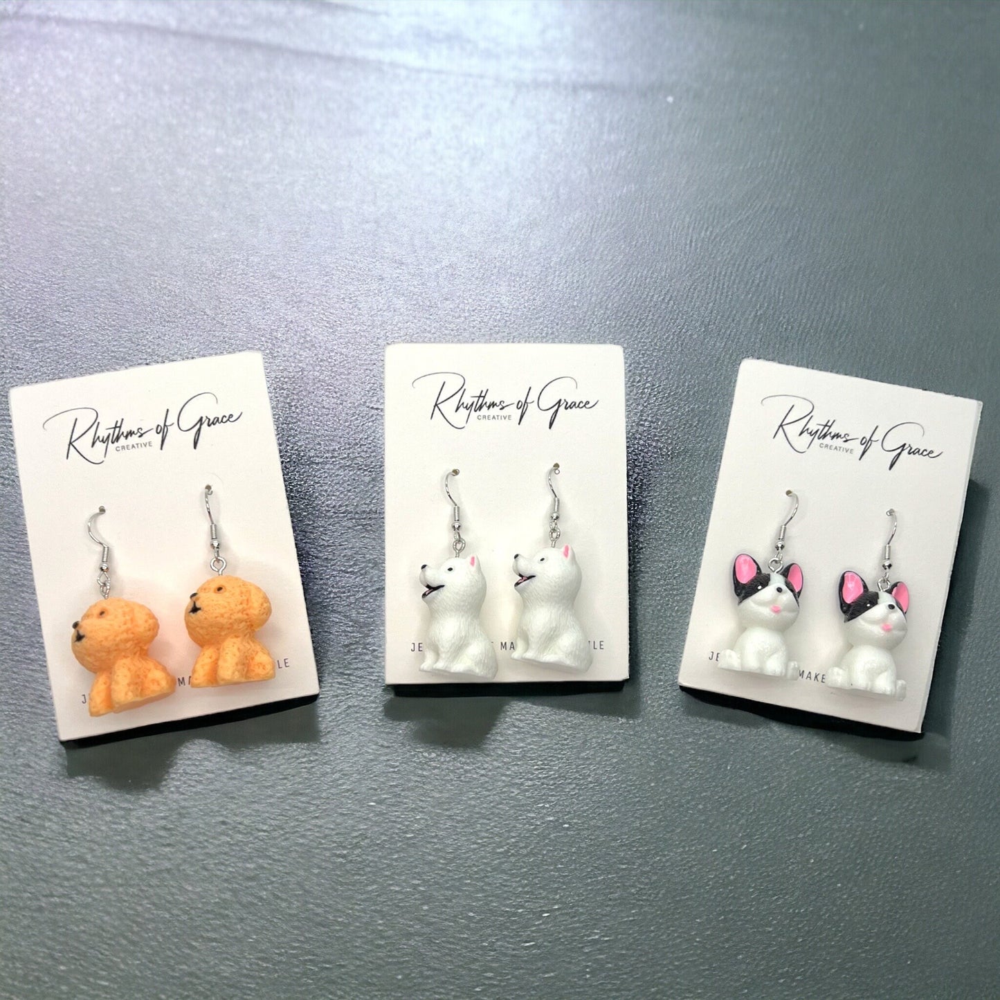 Dog Earrings - Dog Accessories, Dog Jewelry, Dog Mom, Handmade Earrings, Animal Earrings, Vet Gift, Animal Jewelry, Veterinarian, Vet Tech