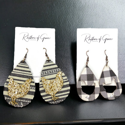Rooster Earrings - Rooster Jewelry, Handmade Earrings, Handmade Jewelry, Animal Earrings, Animal Jewelry, Chicken Earrings, Chicken Mom