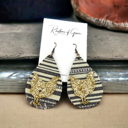 Rooster Earrings - Rooster Jewelry, Handmade Earrings, Handmade Jewelry, Animal Earrings, Animal Jewelry, Chicken Earrings, Chicken Mom
