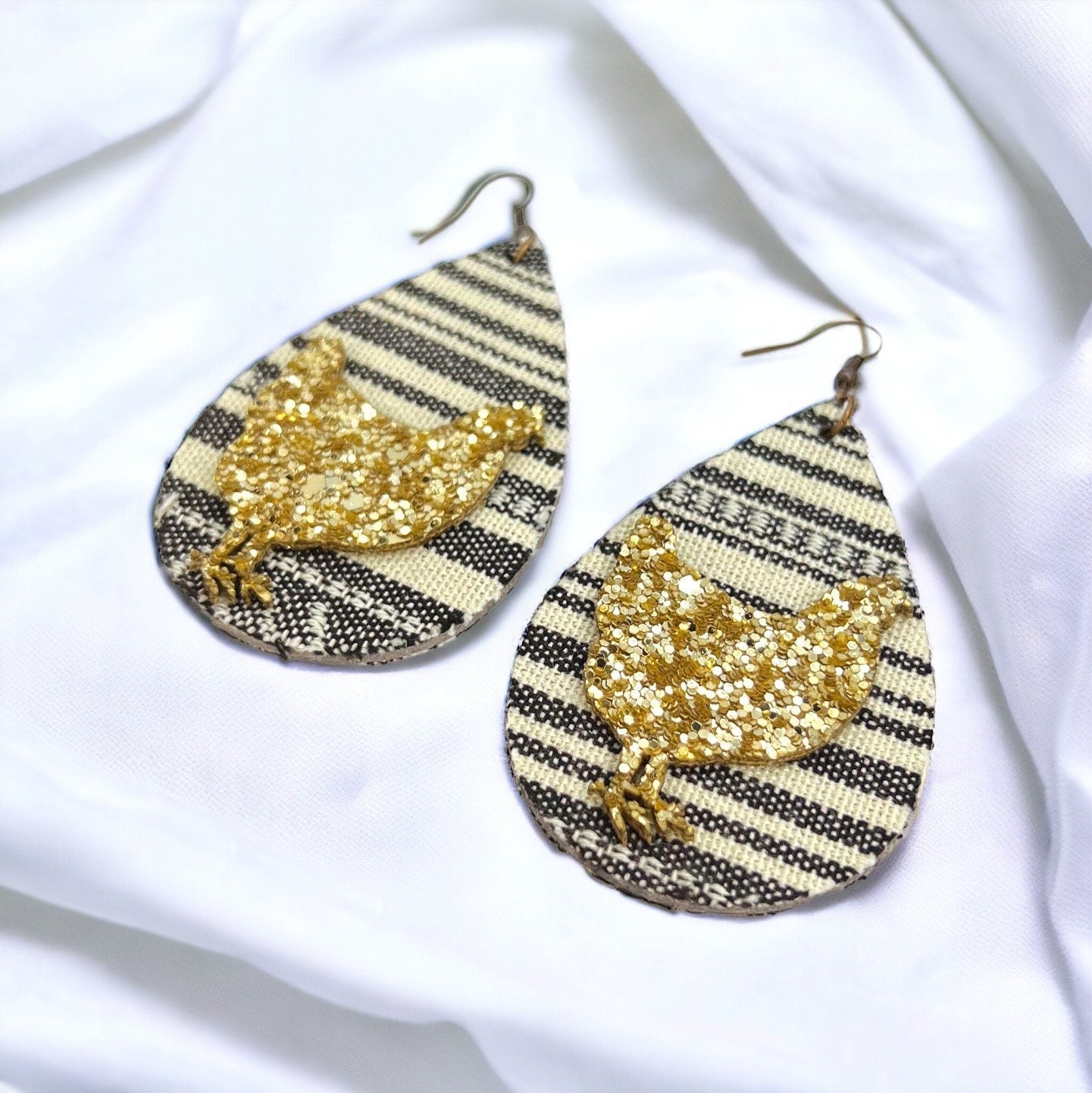 Rooster Earrings - Rooster Jewelry, Handmade Earrings, Handmade Jewelry, Animal Earrings, Animal Jewelry, Chicken Earrings, Chicken Mom