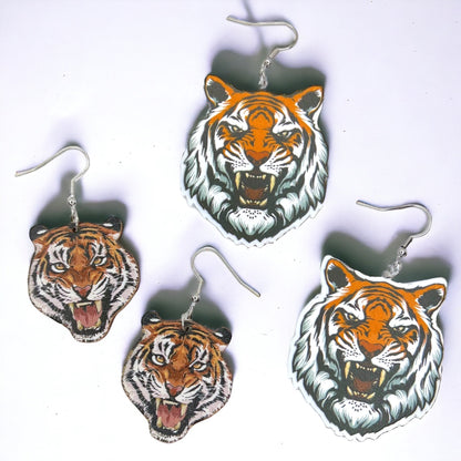 Tiger Earrings - Tiger Jewelry, Handmade Earrings, Handmade Jewelry, Animal Earrings, Tiger Football, Animal Jewelry, Tigers, Tiger Costume