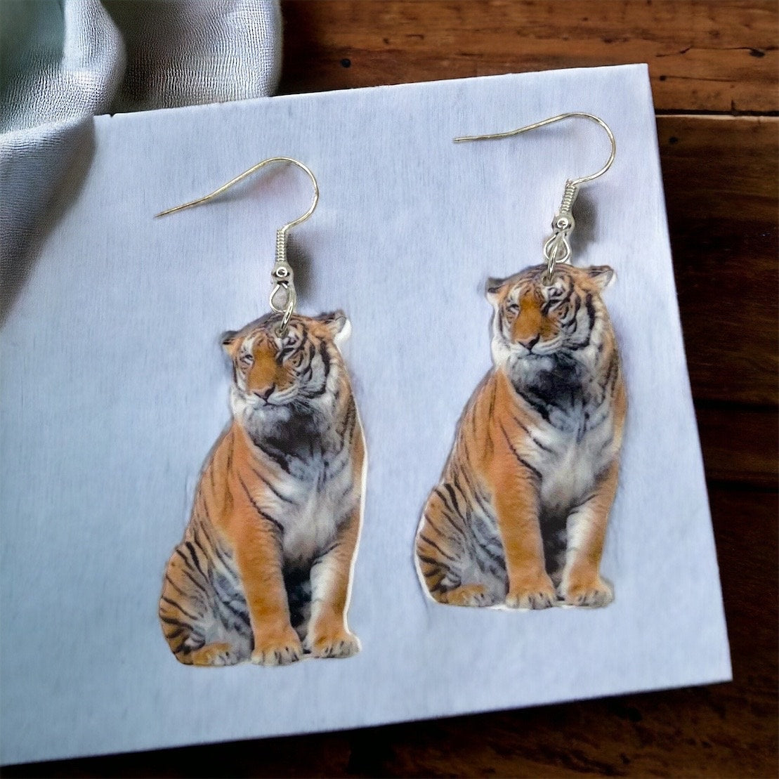 Tiger Earrings - Tiger Jewelry, Handmade Earrings, Handmade Jewelry, Animal Earrings, Tiger Football, Animal Jewelry, Tigers, Tiger Costume