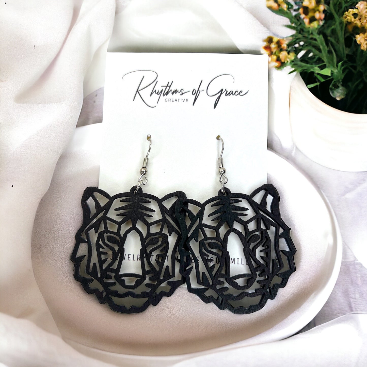 Tiger Earrings - Tiger Jewelry, Handmade Earrings, Handmade Jewelry, Animal Earrings, Tiger Football, Animal Jewelry, Tigers, Tiger Costume