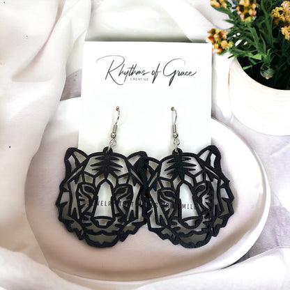 Tiger Earrings - Tiger Jewelry, Handmade Earrings, Handmade Jewelry, Animal Earrings, Tiger Football, Animal Jewelry, Tigers, Tiger Costume