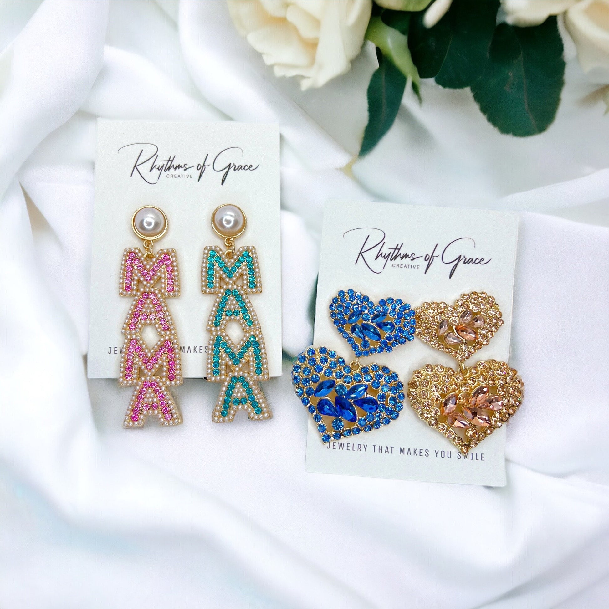 Gender Reveal Earrings - Baby Shower, New Mom, Mother’s Day, Mom Earrings, Momma Earrings, Mama Earrings, Team Pink, Team Blue, Pink or Blue