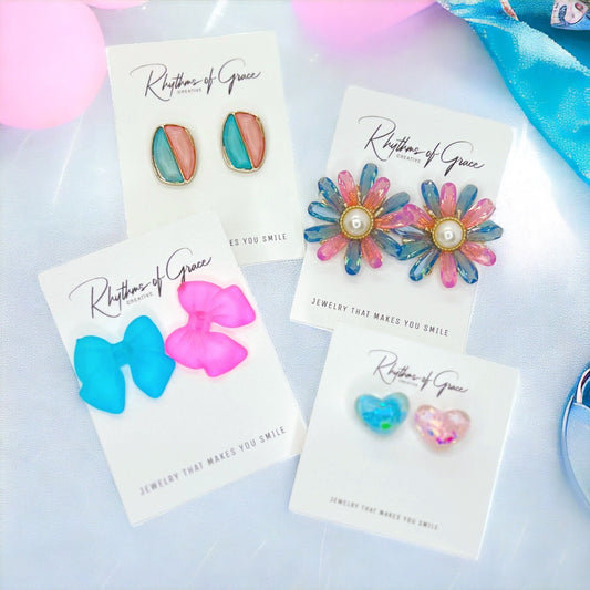 Gender Reveal Earrings - Baby Shower, New Mom, Mother’s Day, Mom Earrings, Momma Earrings, Mama Earrings, Team Pink, Team Blue, Pink or Blue