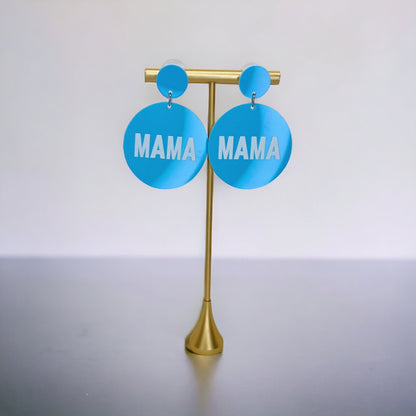 MAMA Earrings - Handmade Earrings, Baby Shower, New Mom, Mother’s Day, Mom Earrings, Momma Earrings, Pregnancy Announcement, Gender Reveal