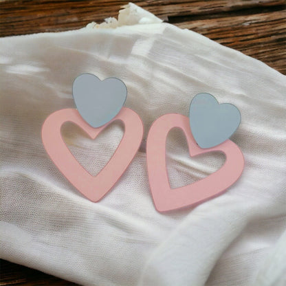 Gender Reveal Earrings - Baby Shower, New Mom, Mother’s Day, Mom Earrings, Momma Earrings, Mama Earrings, Team Pink, Team Blue, Pink or Blue
