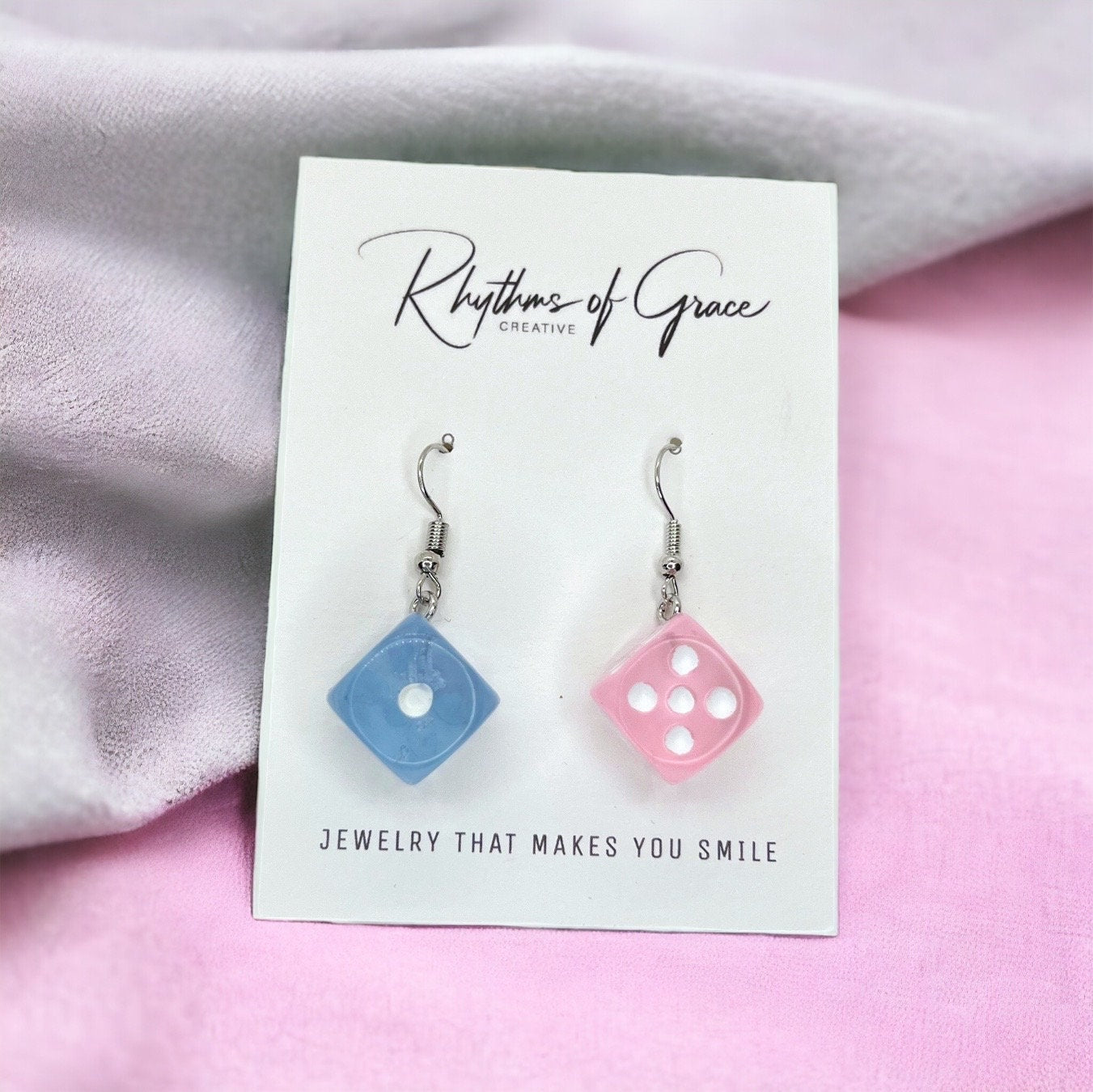 Gender Reveal Earrings - Baby Shower, New Mom, Mother’s Day, Mom Earrings, Momma Earrings, Mama Earrings, Team Pink, Team Blue, Pink or Blue