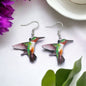Hummingbird Earrings - Hummingbird Jewelry, Handmade Earrings, Handmade Jewelry, Animal Earrings, Animal Jewelry, Hummingbirds, Red Throat