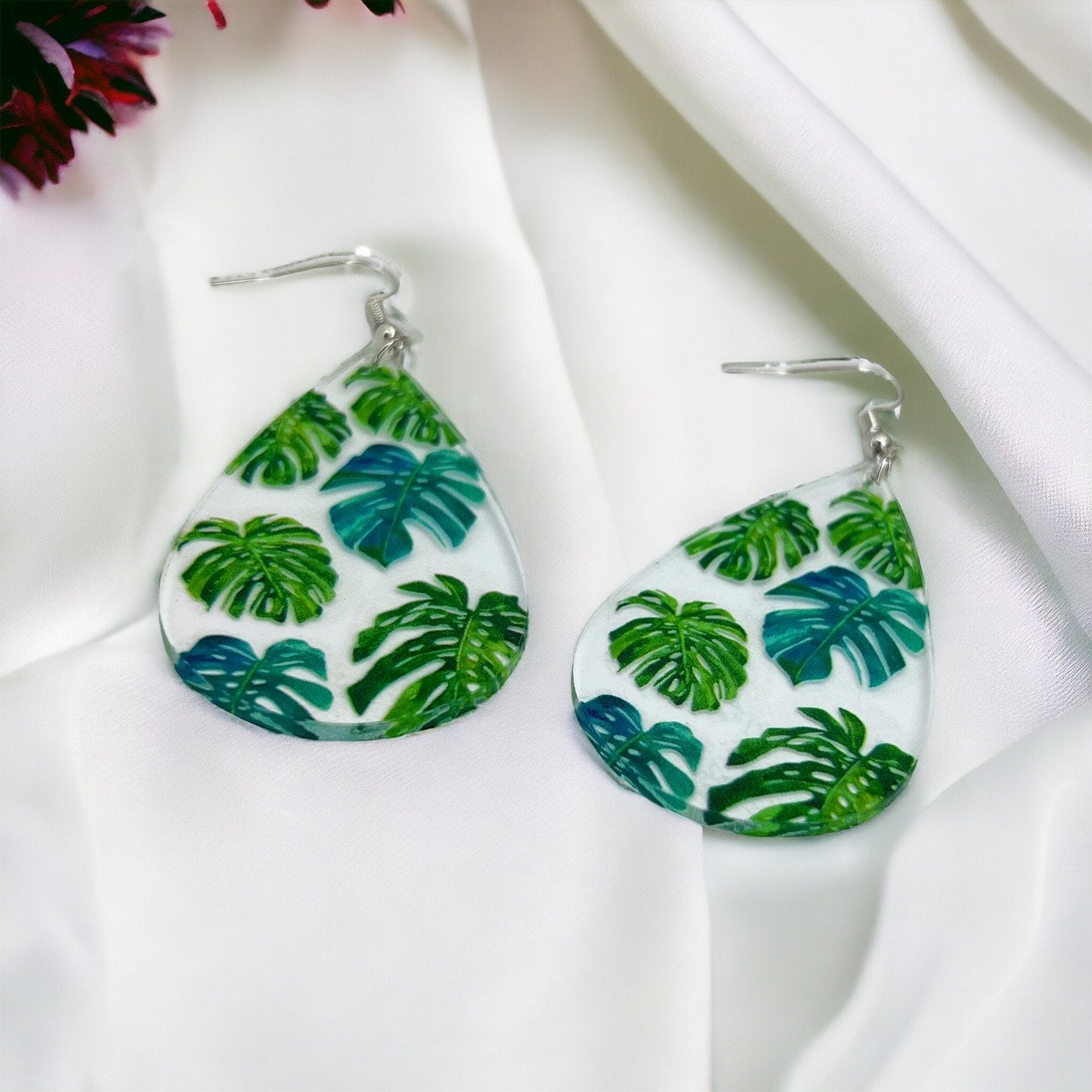Plant Earrings - Plant Jewelry, Dangle Earrings, Boho Chic, Boho Style, Plant Lady, Bohemian Style, Handmade Earrings, Green Thumb, Plants